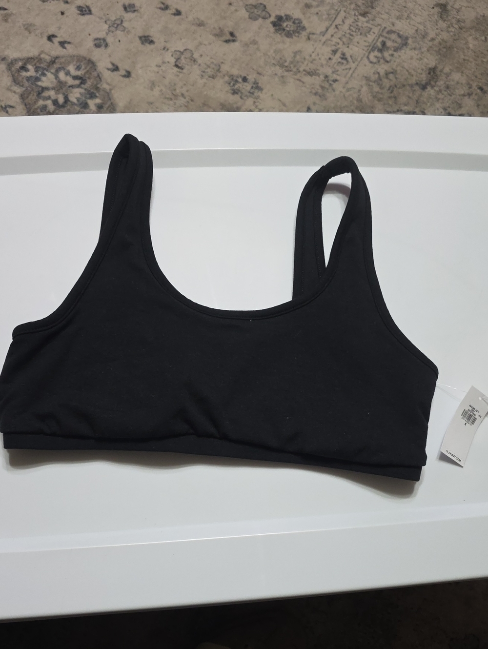 Old Navy Black Scoop-Front Sports Bralette